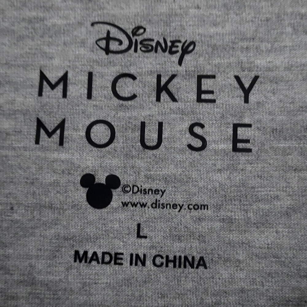 Disney Gray T-Shirt with Rainbow Mickey Design - Picture 2 of 3